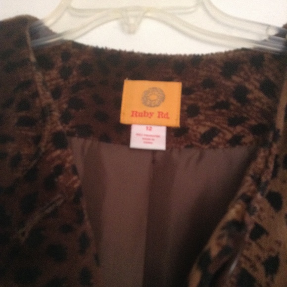 Ruby Rd Leapard Print Blazer Size 12 - Picture 2 of 2